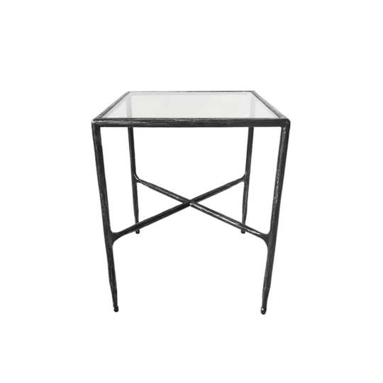 Rosta Side Table - Black and Silver